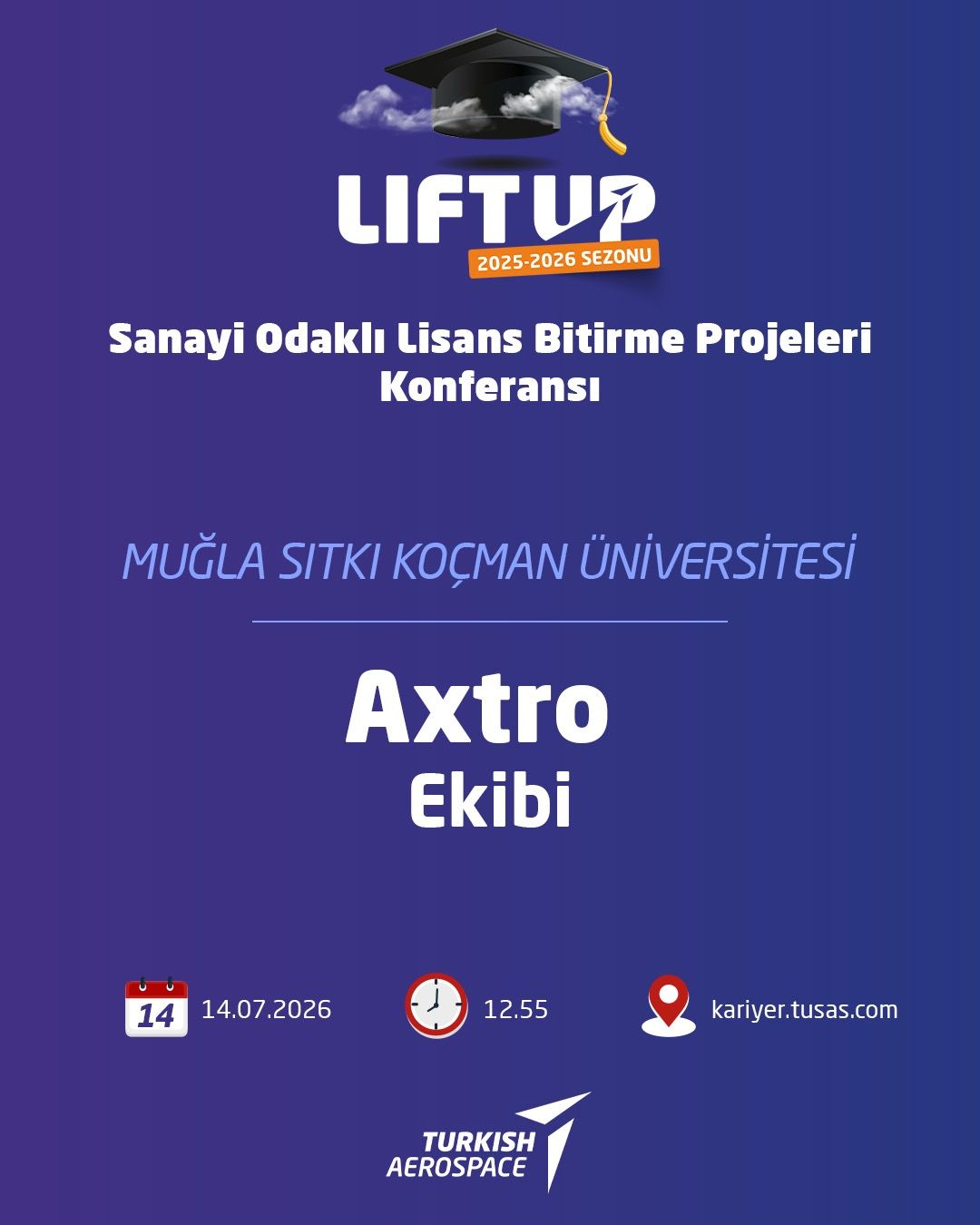 Lisans Öğrencilerimizin TUSAŞ LiftUp Sanayi Odaklı Lisans Bitirme Projeleri Konferansı Başarısı